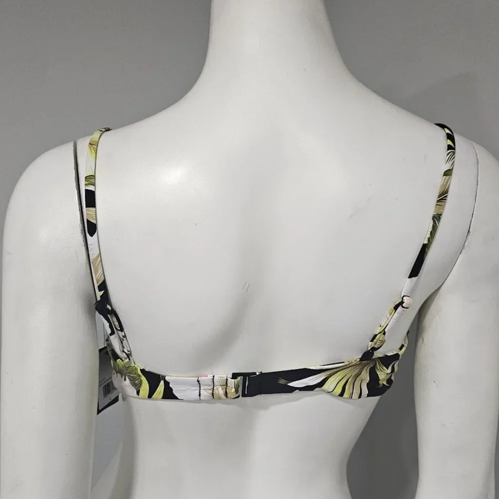 Volcom Shore She Can Scoop-Neck Bikini Top Size Large - Picture 4 of 8